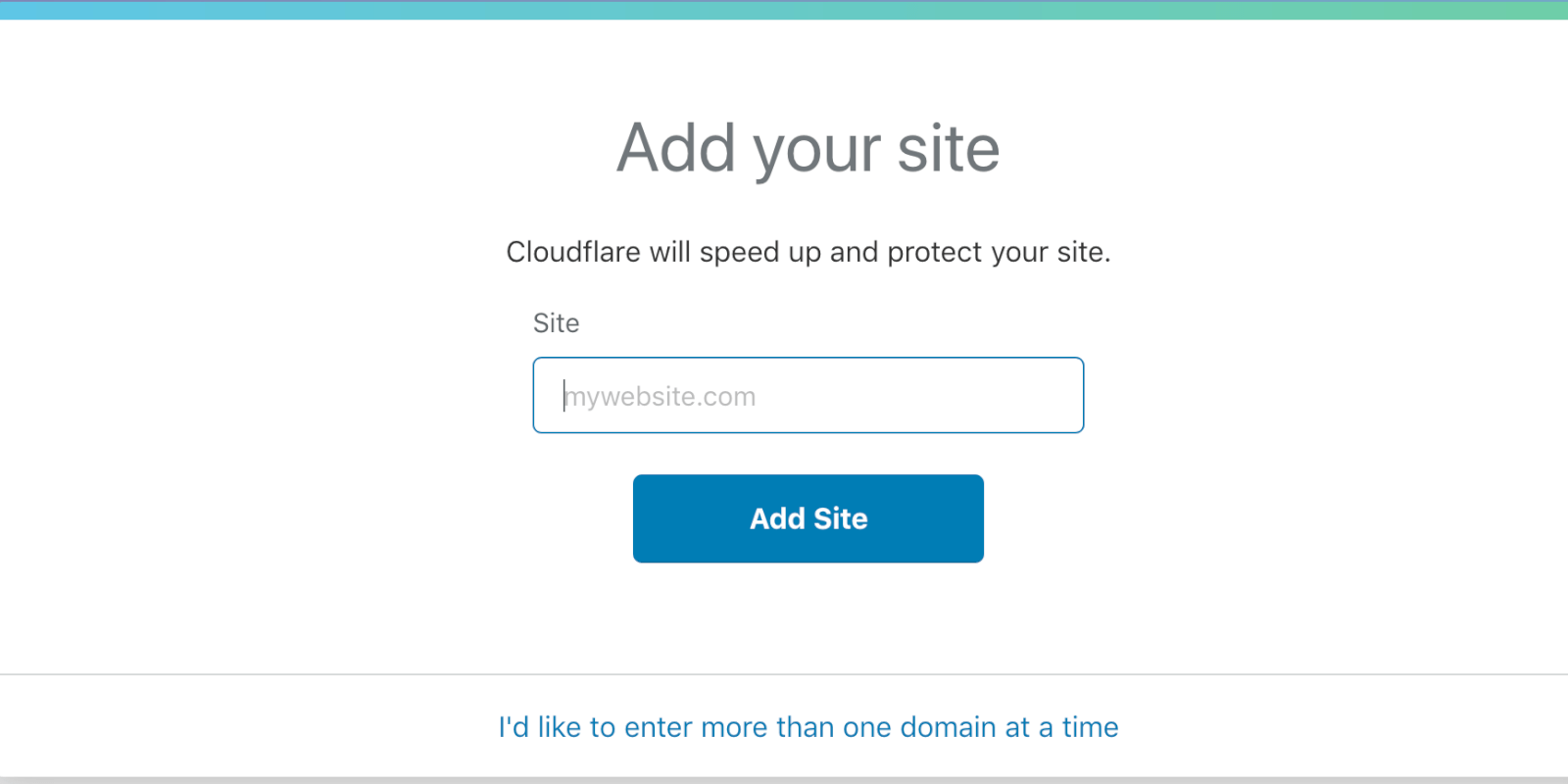 Cloudflare add site o